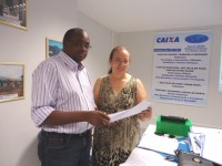 Prefeito com o Convênio da CEF Prefeito com o Convênio da CEF