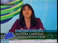 Candidata Carminha no programa Fala Candidato