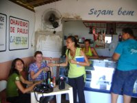 Candidatos na hora do lanche