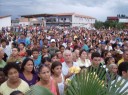 Fieis na inauguração da imagem