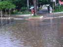 Enchente chegando na Praça
