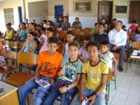 Alunos na palestra