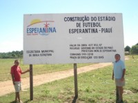 Placa para inicio da obra