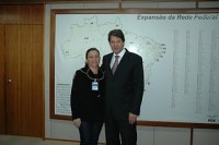 Vilma Amorim com ministro Haddad