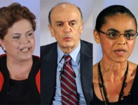 Dilma, Serra e Marina