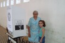 Dona Maria e a neta Maria Eduarda