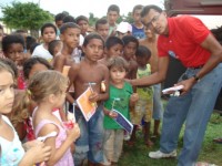 Crianças com José Luiz