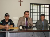 Delegado Samuel, Juiz Marcus Klinger e Promotor Sergio Coelho