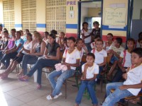 Alunos em palestra