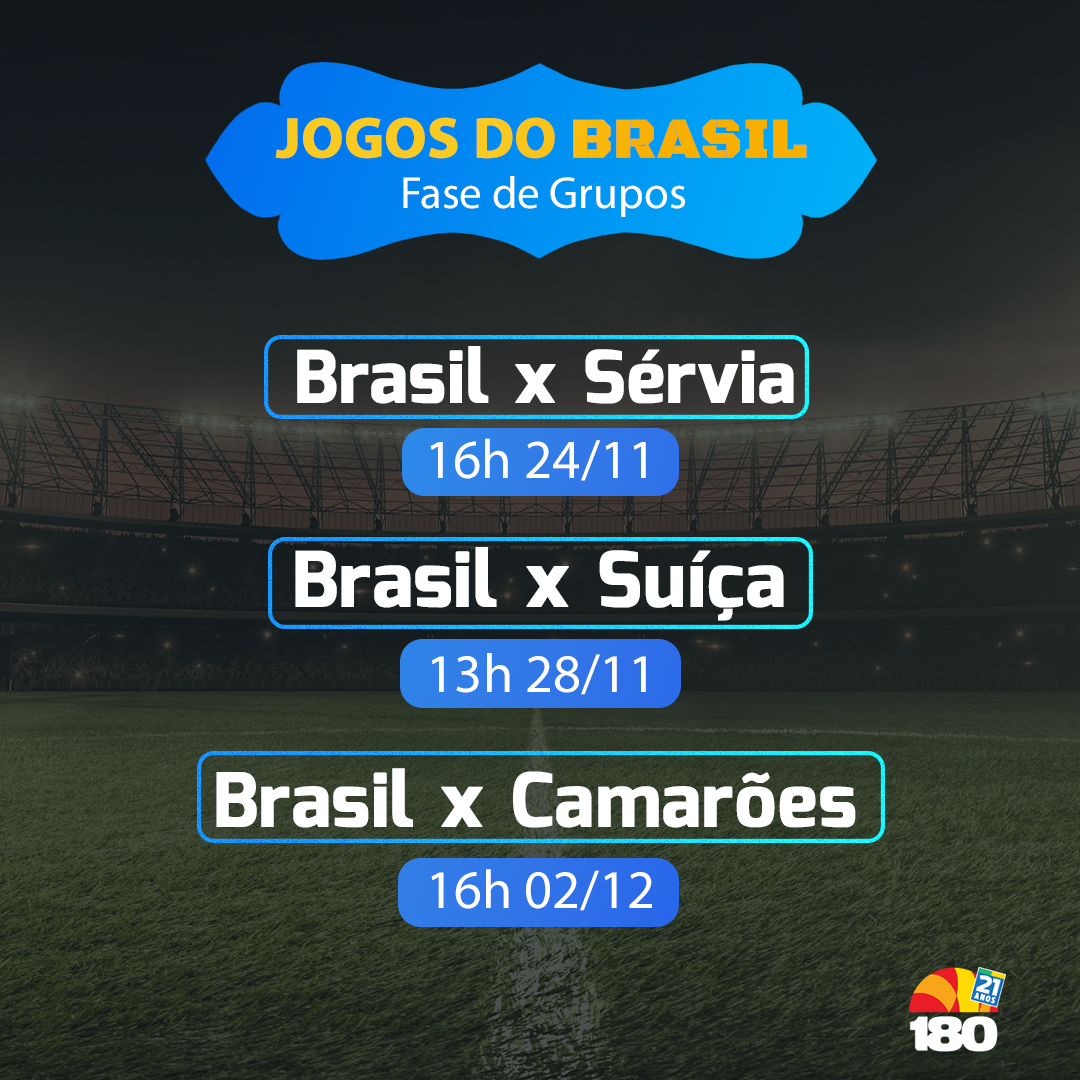 Veja datas e horários dos jogos do Brasil na fase final da Copa